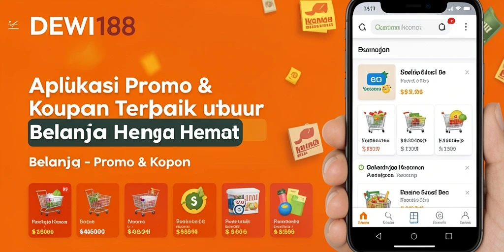 Tampilan antarmuka DEWI188 dengan berbagai pilihan promo dan kupon.