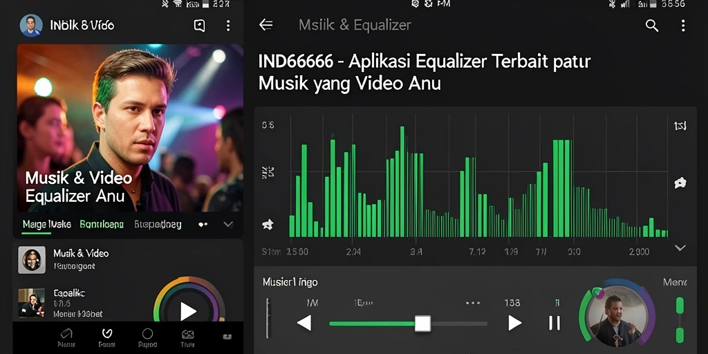 Antarmuka aplikasi Equalizer IND666 yang sederhana dan intuitif.