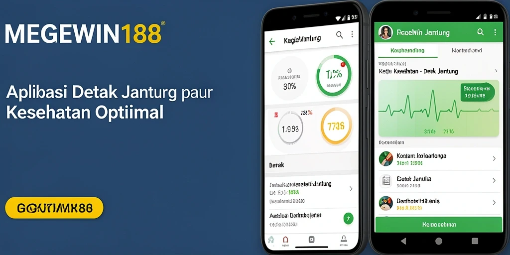 Tampilan antarmuka MEGEWIN188 untuk pemantauan detak jantung yang user-friendly.