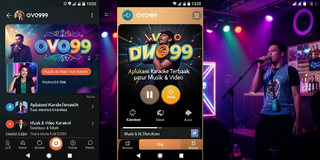 Tampilan antarmuka OVO99 yang menarik untuk pengalaman karaoke yang menyenangkan.