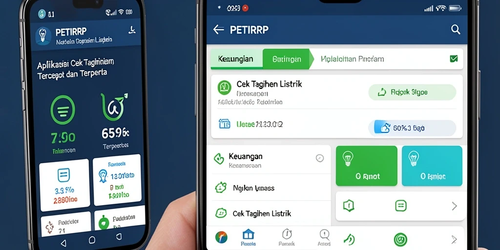 Tampilan antarmuka PETIRRP untuk cek tagihan listrik.