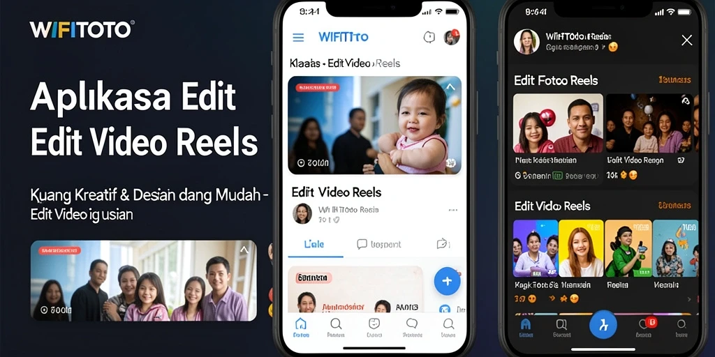 Antarmuka menarik WIFITOTO untuk Edit Video Reels.